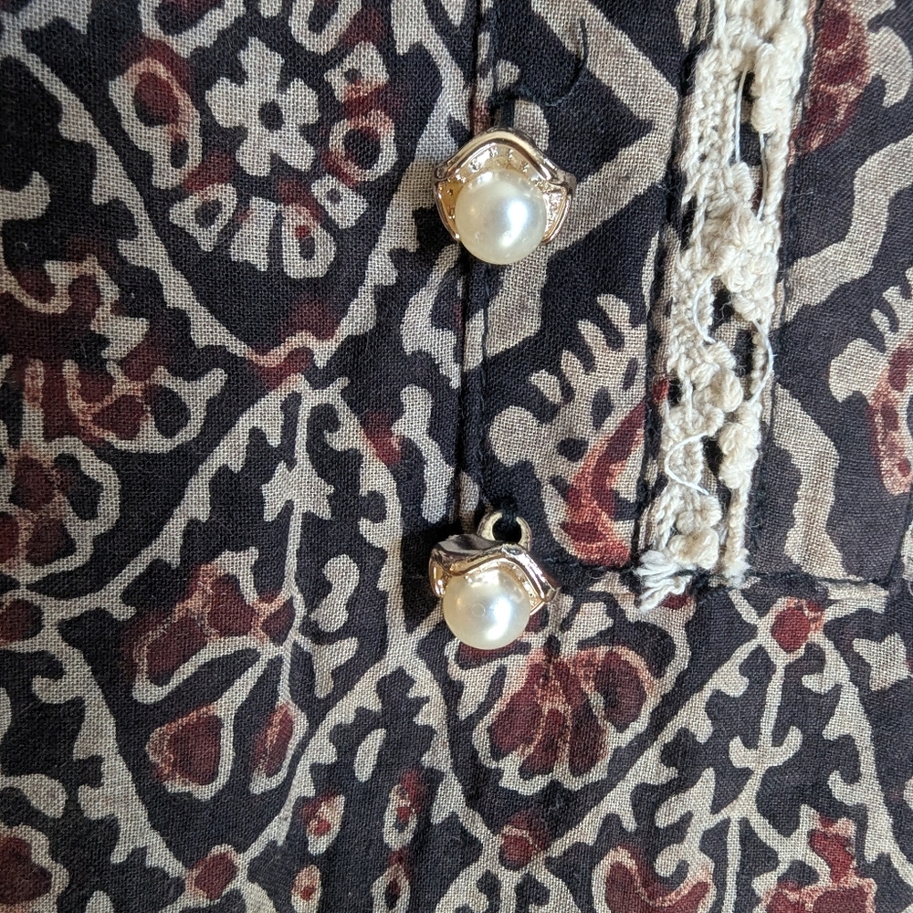 Beech Tree Patterned Long Sleeve Tunic Dress - image 8